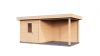 Lugarde Select Modern tuinhuis met overkapping Vught 250x250cm + 300cm - Onbehandeld