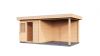Lugarde Select Modern tuinhuis met overkapping Vught 250x250cm + 300cm - Onbehandeld