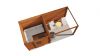 Lugarde Select Modern tuinhuis met overkapping Vught 250x250cm + 300cm - Bruine olie