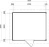 Lugarde Select Modern tuinhuis Amsterdam 300x250cm - Zwarte olie