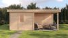 Lugarde Select Modern tuinhuis met overkapping Tilburg 300x250cm + 300cm - Onbehandeld