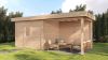 Lugarde Select Modern tuinhuis met overkapping Tilburg 300x250cm + 300cm - Onbehandeld