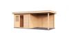 Lugarde Select Modern tuinhuis met overkapping Tilburg 300x250cm + 300cm - Onbehandeld