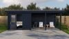 Lugarde Select Modern tuinhuis met overkapping Apeldoorn 300x250cm + 400cm - Zwarte olie
