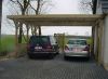 Dubbele carport Tuindeco 600x500 cm achter