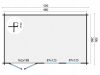 Blokhut Aiste geïmpregneerd 500x300 cm - plattegrond
