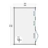 Blokhut Aiste geïmpregneerd 500x300 cm - plattegrond