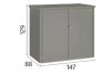 Biohort Alex Duo metalen containerberging 148x88x129 cm donkergrijs metallic