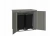 Metalen containerberging Alex Duo 148x88x129 cm - kwartsgrijs metallic