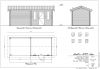 Blokhut/Tuinhuis Alphen 600x250 cm - Plattegrond