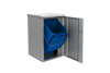 Metalen containerberging Alex 80x88x129 cm - Donkergrijs/zilver