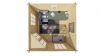 Tuindeco Asmund Blokhut 300x300 cm 28 mm vuren red class wood geïmpregneerd