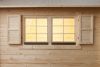 Blokhut 440x340 cm + luifel 300 cm + zijaanbouw 150 cm - gecoat