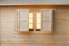 Blokhut 440x340 cm + luifel 300 cm + zijaanbouw 150 cm - gecoat