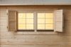 Blokhut 440x340 cm + luifel 300 cm + zijaanbouw 150 cm - gecoat
