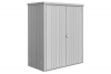 Biohort Metalen Tuinkast 150 - Dubbele deur - Zilver- 155x83x182,5 cm