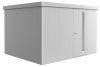 metalen berging - enkele deur - zilver - neo