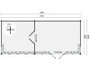 Tuindeco Big Blokhut Lauren 930x400 cm 70 mm vuren red class wood geïmpregneerd