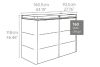 Biohort metalen tuinhuis HighBoard 160x70x118 cm donkergrijs