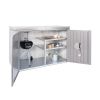 Biohort HighBoard 160 metalen opbergkast 160x70x118 cm zilver