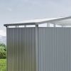 Biohort Panorama Gr. P1 metalen tuinhuis met dubbele deur 273x158 cm kwartsgrijs metallic