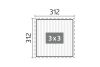Biohort aluminium Pergola donkergrijs 300x300 cm donkergrijs lamellendak