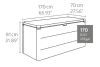 Biohort Kussenbox kwartsgrijs 170x70x81 cm