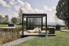 Pergola - Donkergrijs - Zilver Metallic Lamellen - 400x350 cm
