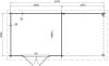 Classicline Blokhut Utrecht 200x300 cm + overkapping 300 cm vuren blank