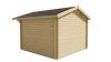 Tuindeco Albacete Blokhut 300x300 cm + luifel 70 cm 34 mm vuren red class wood geïmpregneerd