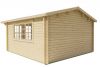 Blokhut Blackpool 440x340 cm + luifel 90 cm - Red class wood geïmpregneerd