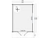 Tuindeco Pamplona Blokhut 300x400 cm 34 mm vuren honing geïmpregneerd