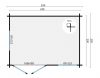 Tuindeco Philip Blokhut 350x250 cm 40 mm vuren honing geïmpregneerd