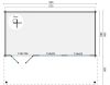Tuindeco Piet Blokhut 595x300 cm + luifel 200 cm 45 mm vuren honing geïmpregneerd
