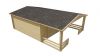 Blokhut Wigan 540x540 cm + luifel 200 cm - Red class wood geïmpregneerd