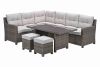 Loungeset dinner Blue Bird bank met tafel en 2 poefjes