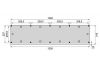 Plattegrond Overkapping Premium L 1400x310 cm 