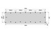 Plattegrond Overkapping Premium XL 1400x360 cm 