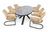 Breeze tuinset met ovale tafel en 6 swingstoelen