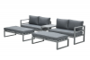 Loungeset Garden Impressions Bretagne 5-delig - carbon black/mystic grey