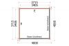 Plattegrond buitenverblijf Verona 400x400 cm model links