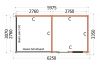 Plattegrond buitenverblijf Verona 625x335 cm model rechts