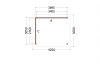 Buitenverblijf Florence 425x360 cm - Plat dak - Combinatie 1 - plattegrond