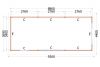 Buitenverblijf zadeldak XL plattegrond