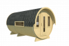 Camping barrel 4.46 Royal Deluxe - 222x423 cm - inclusief dakshingles - onbehandeld