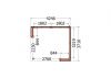 Trendhout Capri overkapping 425x375 Plat dak model rechts Lariks/Douglas blank