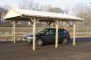 Carport met zadeldak 400x600 cm zij