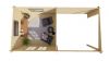 Tuindeco Chappo Blokhut 300x300 cm + luifel 298 cm 28 mm vuren red class wood geïmpregneerd