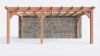 Bouwpakket aanbouwveranda 648,5x326 cm links fijnbezaagd Douglas