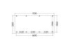 Bouwpakket aanbouwveranda 709x326 cm links fijnbezaagd Douglas